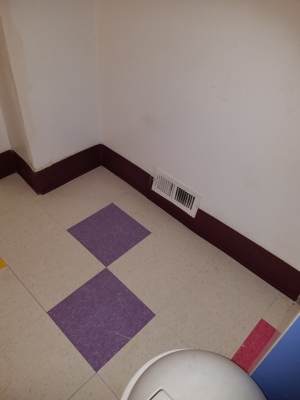 Daycare Floor Tiles, Automatic Paper Towel Dispensers, Safety Install
